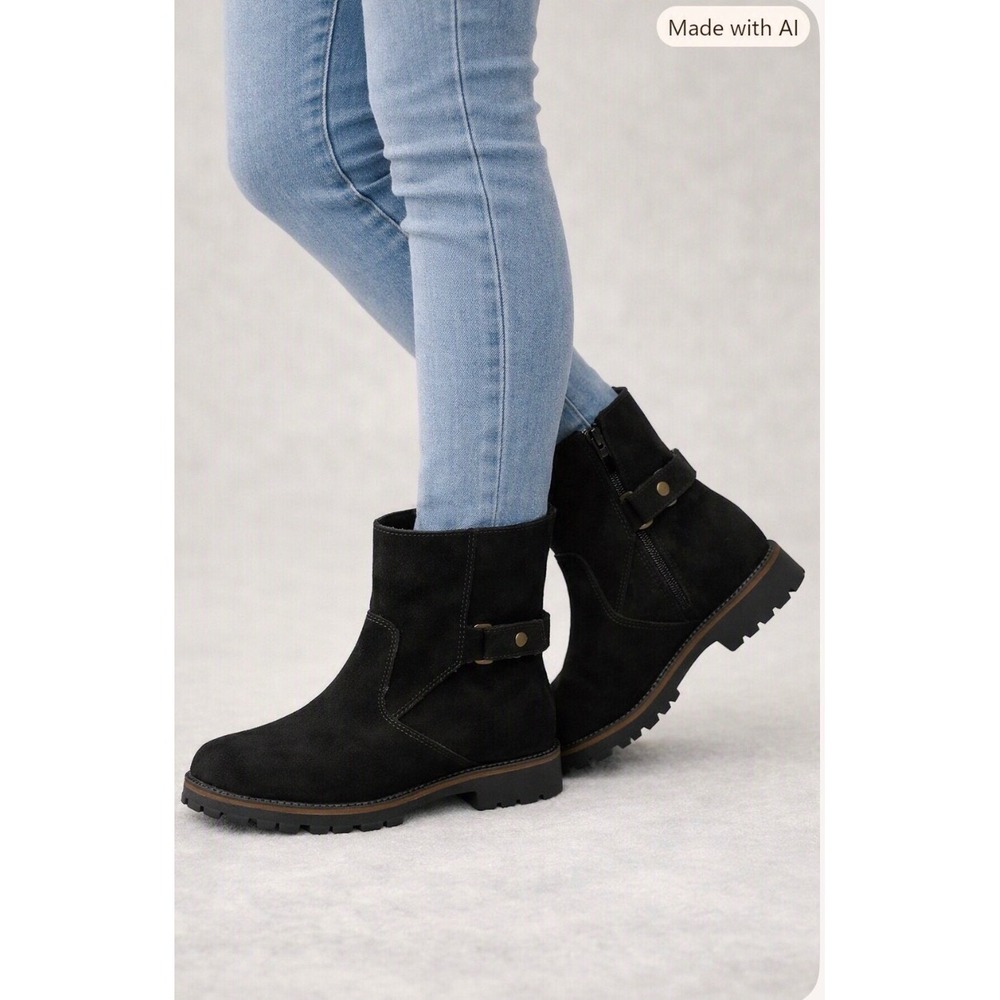 These La Canadienne boots are waterproof black suede. Size 8 M